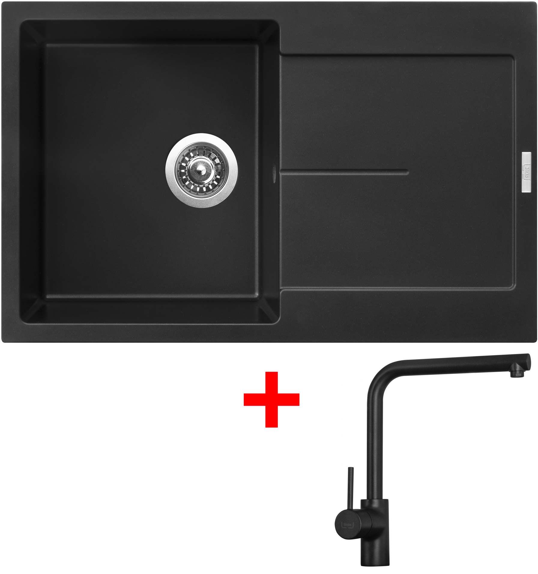 Sinks ULTIMA 790 Pureblack + Elka čierna matná