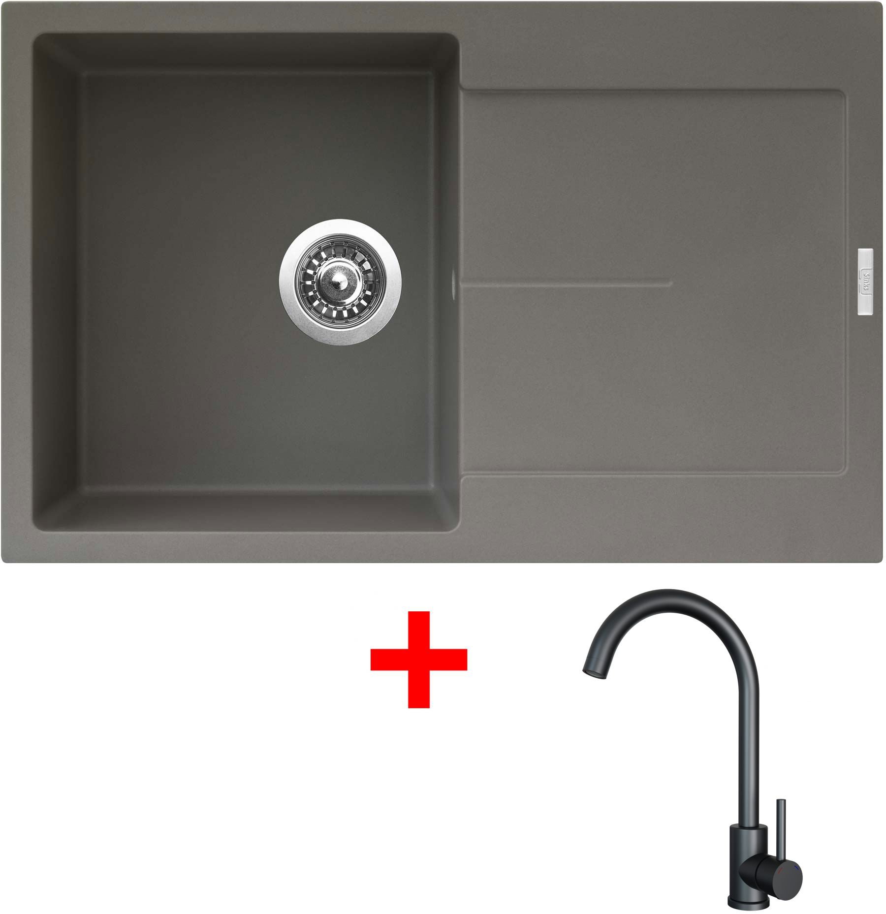 Sinks Ultima 790 Truffle + Arco čierny matný