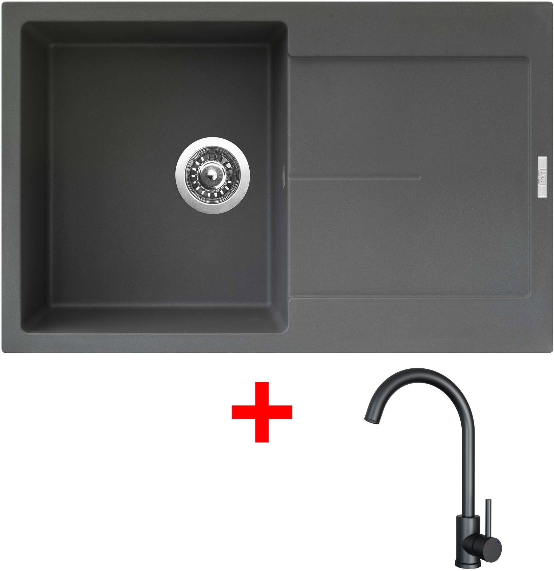 Sinks Ultima 790 Titanium + Arco čierny matný