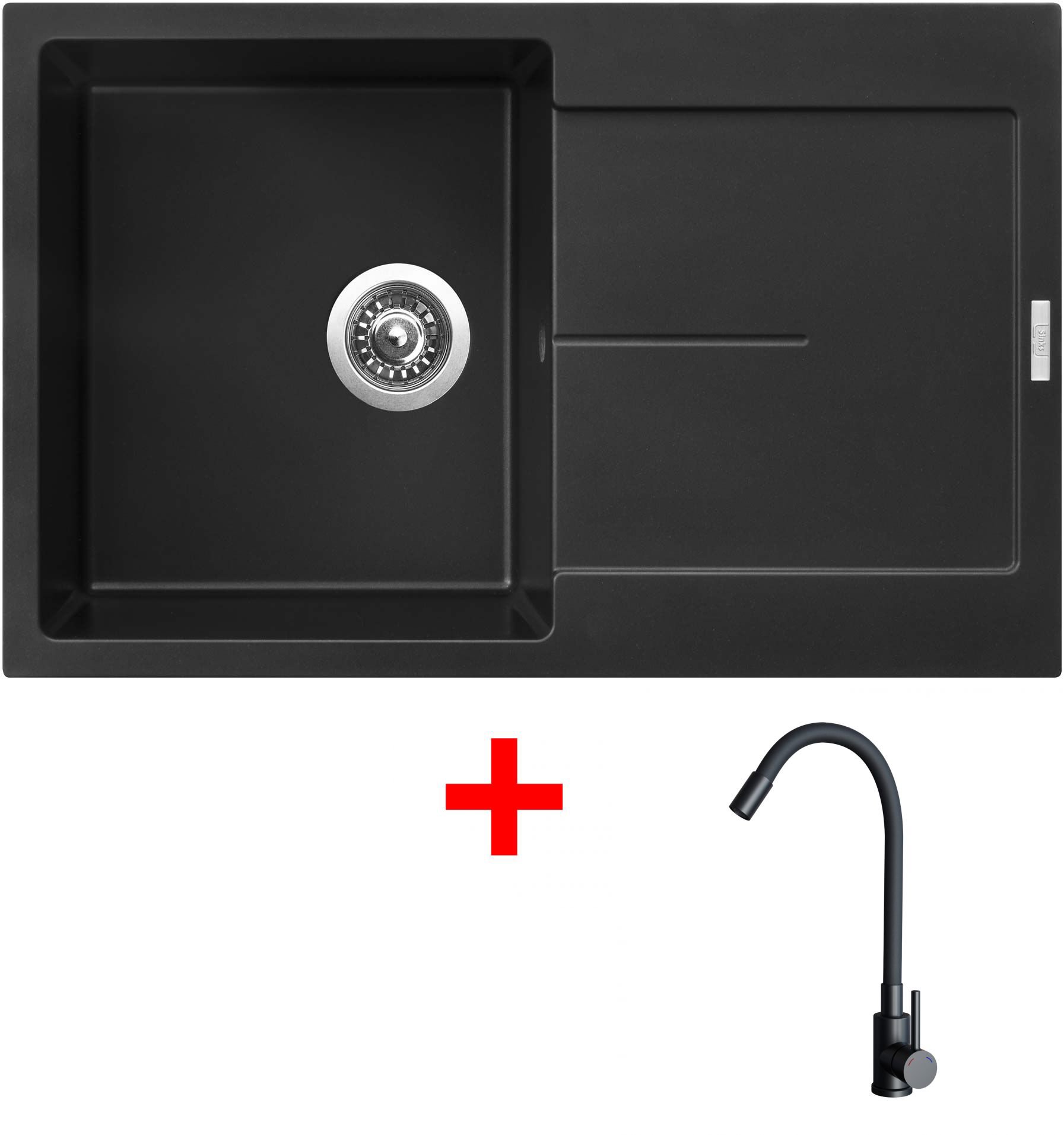 Sinks Ultima 790 Pureblack + Elasta čierny matný