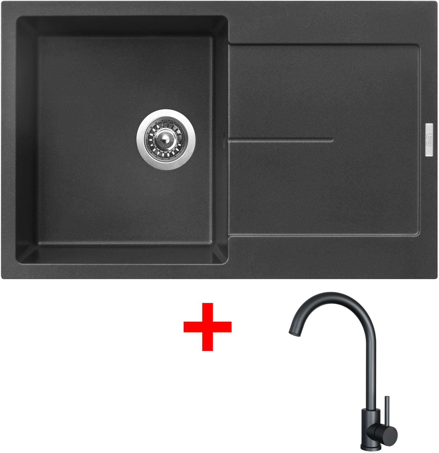 Sinks Ultima 790 Metalblack + Arco čierny matný