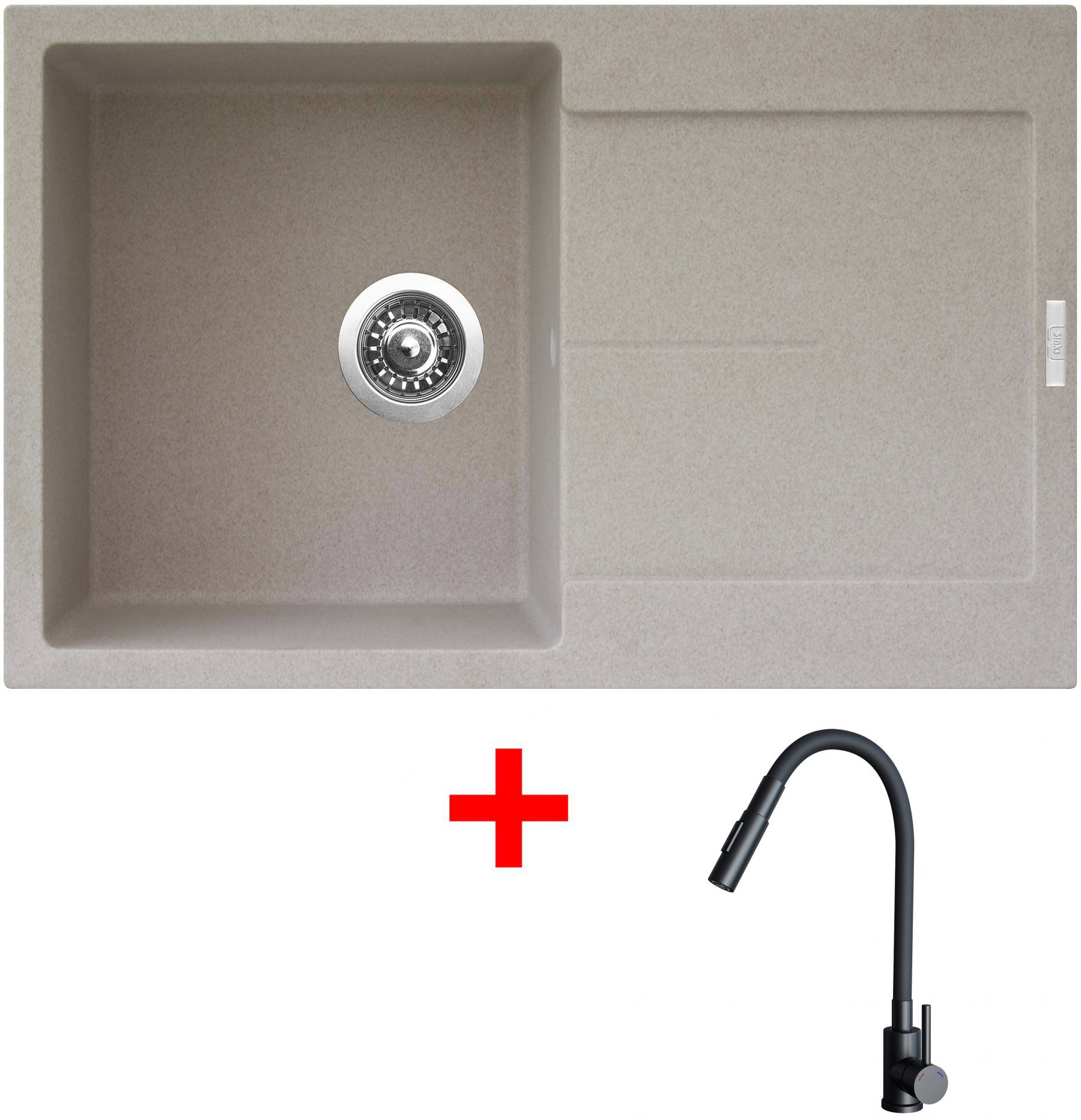 Sinks Ultima 790 Avena + Elasta S čierny matný