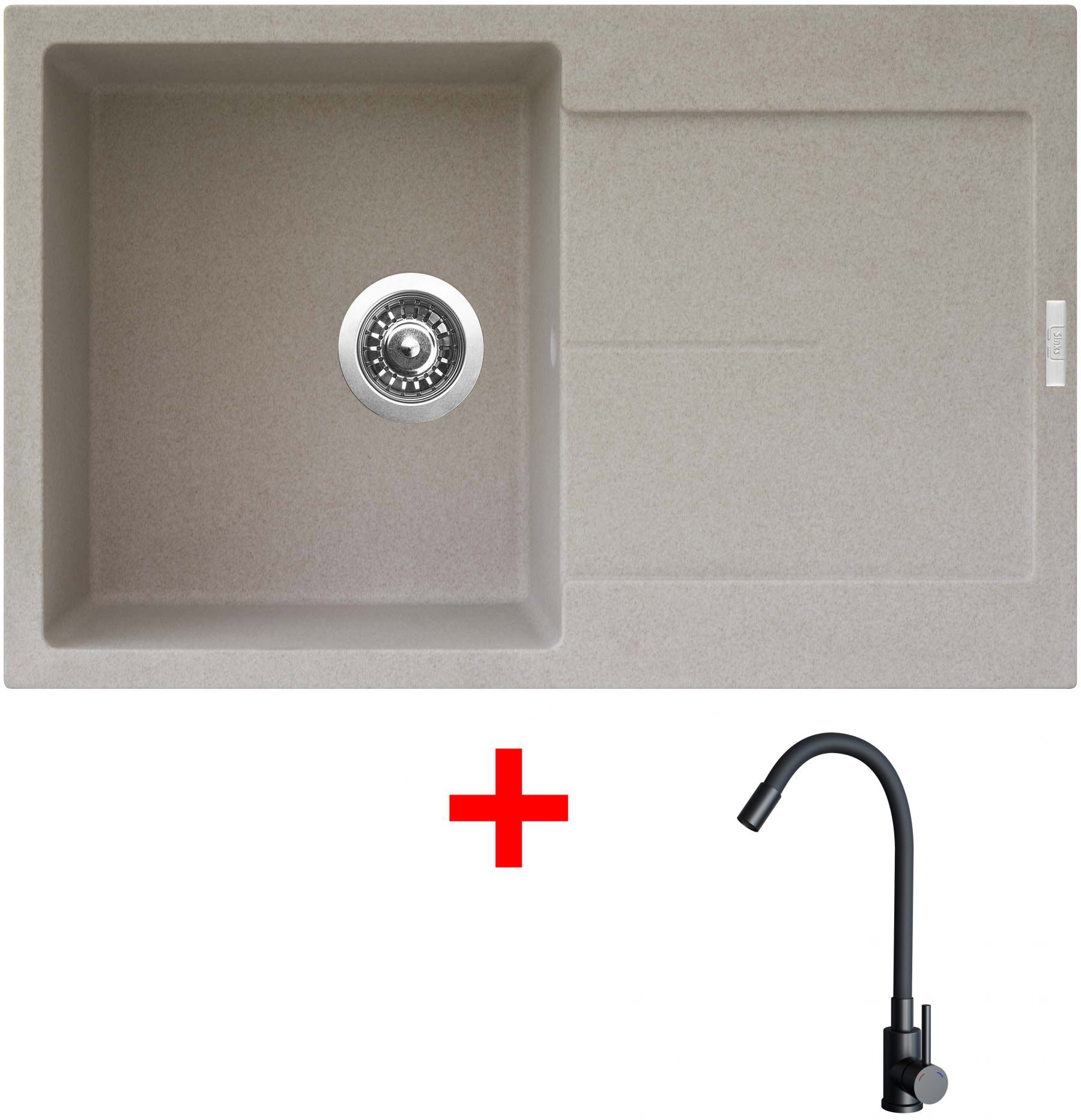 Sinks Ultima 790 Avena + Elasta čierny matný