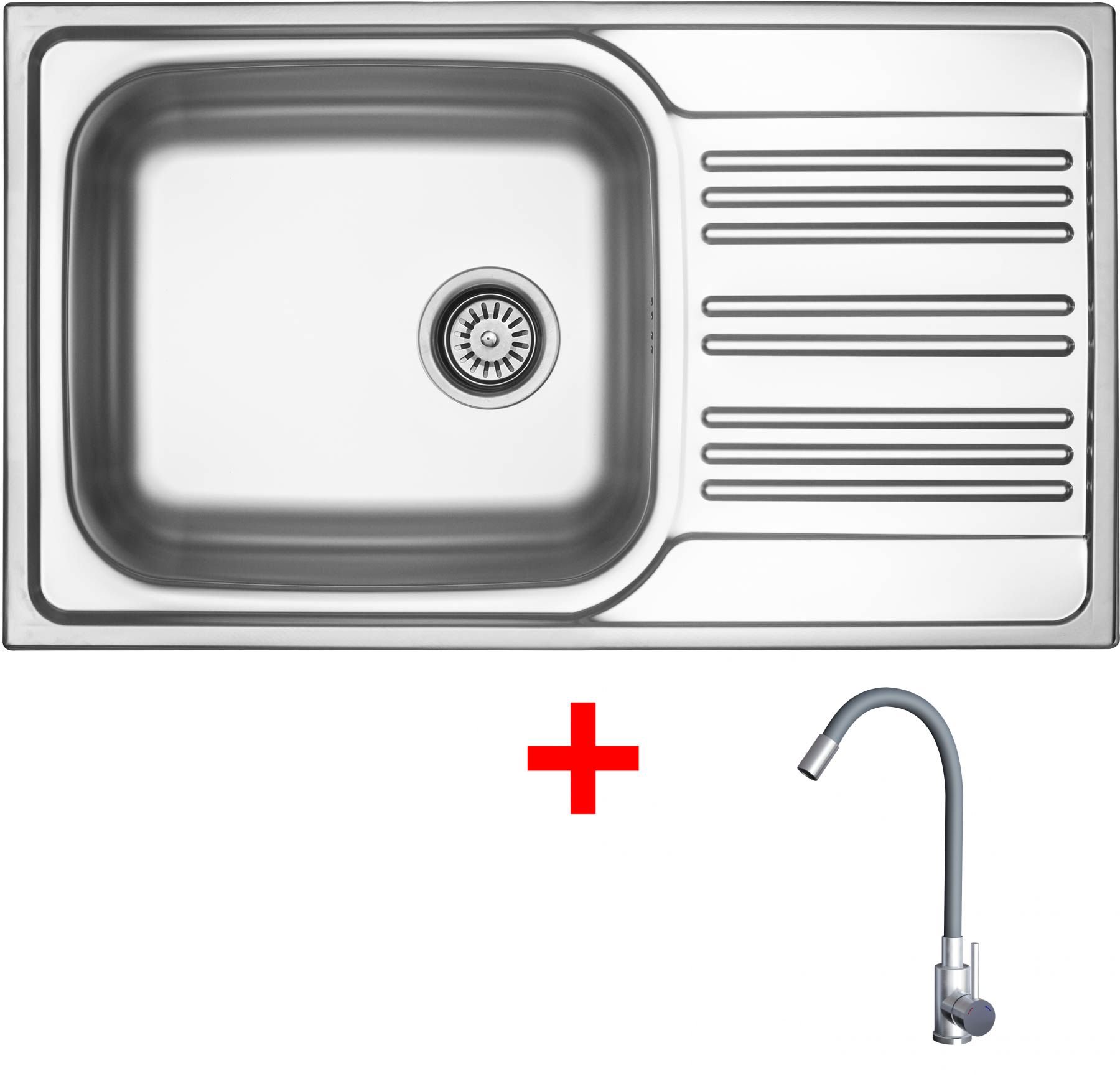 Sinks Star 860 XXL + Elasta nehrdzavejúca oceľ/sivý