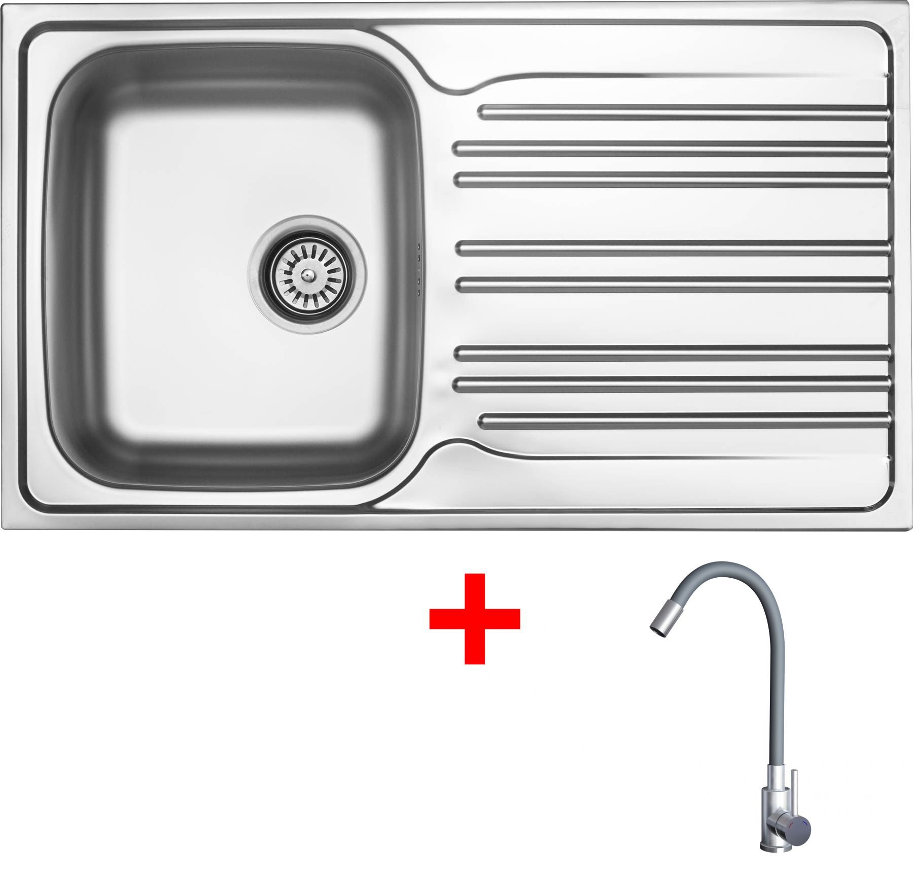 Sinks Star 860 + Elasta nehrdzavejúca oceľ/sivý
