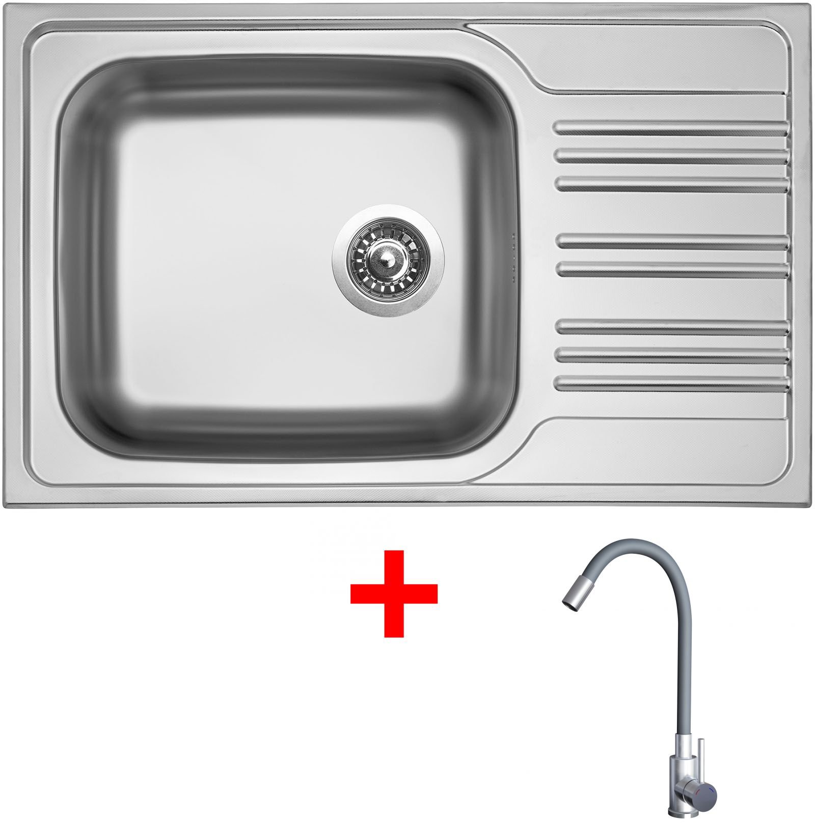 Sinks Star 780 XXL + Elasta nehrdzavejúca oceľ/sivý