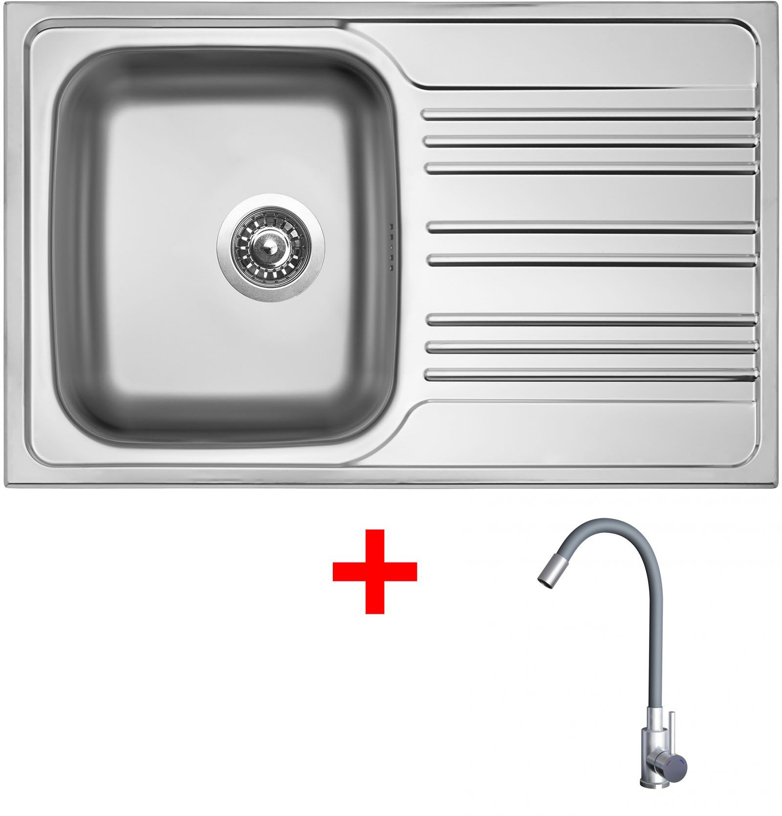 Sinks Star 780 + Elasta nehrdzavejúca oceľ/sivý