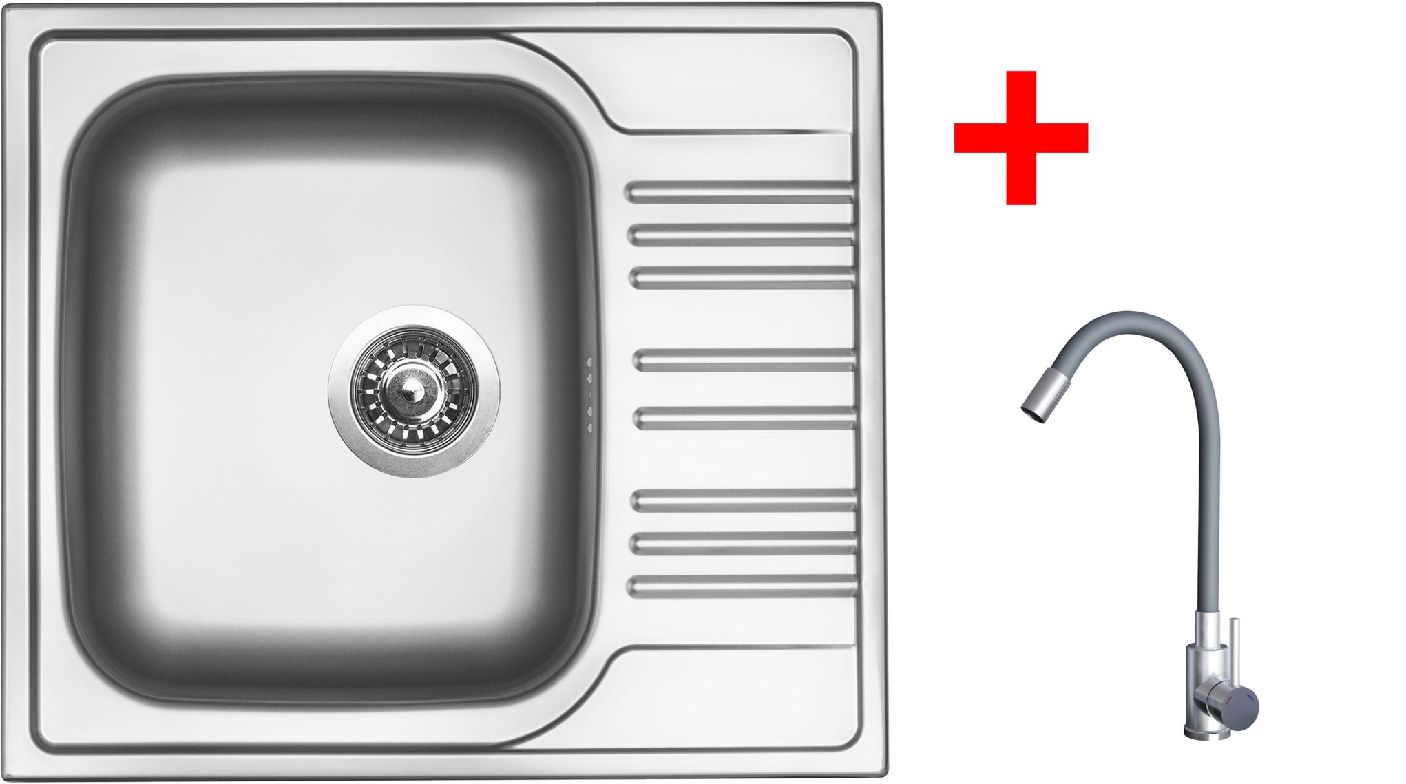 Sinks Star 580 + Elasta nehrdzavejúca oceľ/sivý