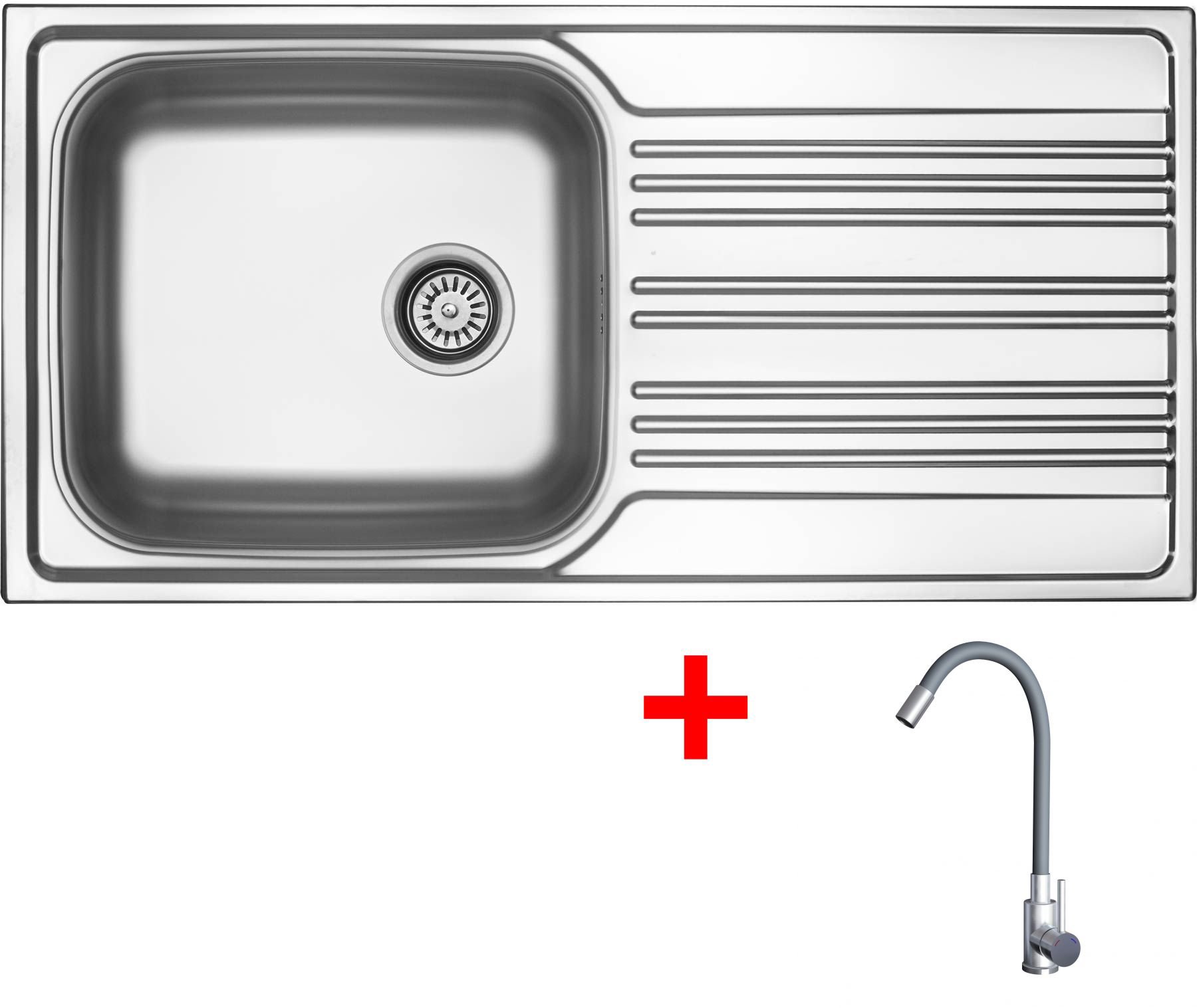 Sinks Star 1000 XXL + Elasta nehrdzavejúca oceľ/sivý
