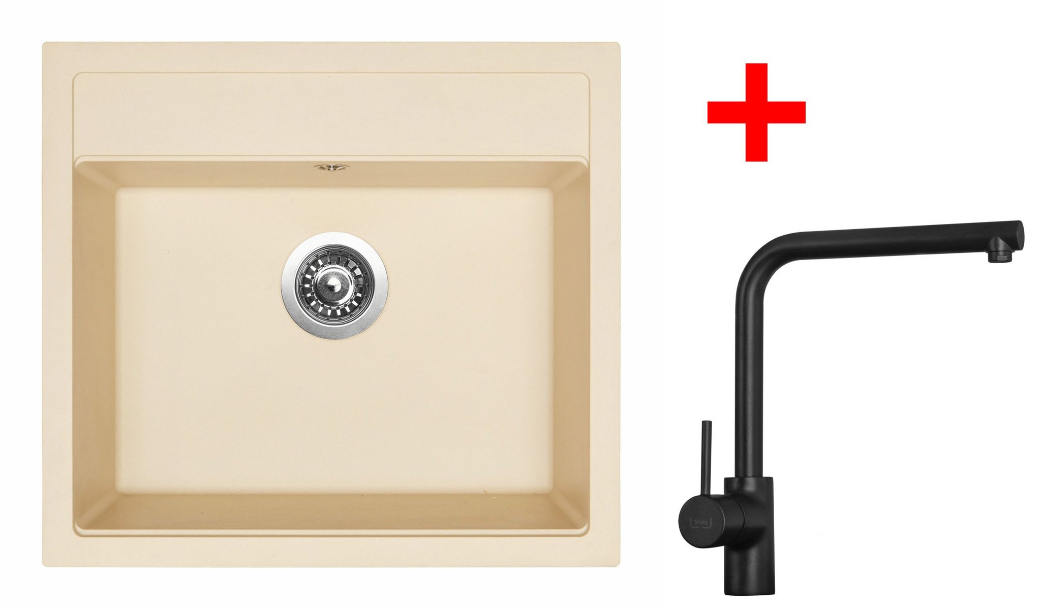 Sinks Solo 560 Sahara + Elka čierny matný