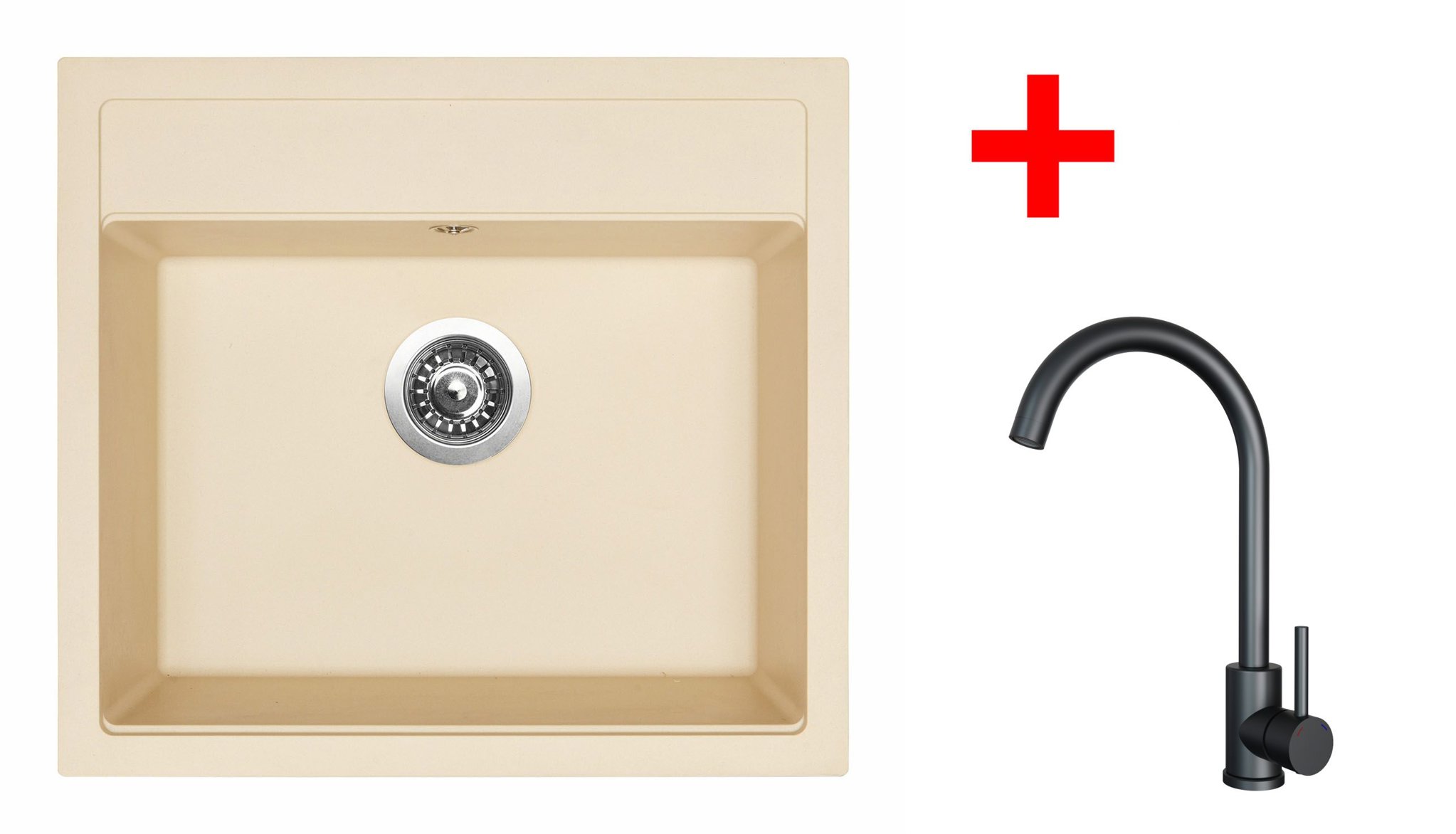Sinks Solo 560 Sahara + Arco čierny matný
