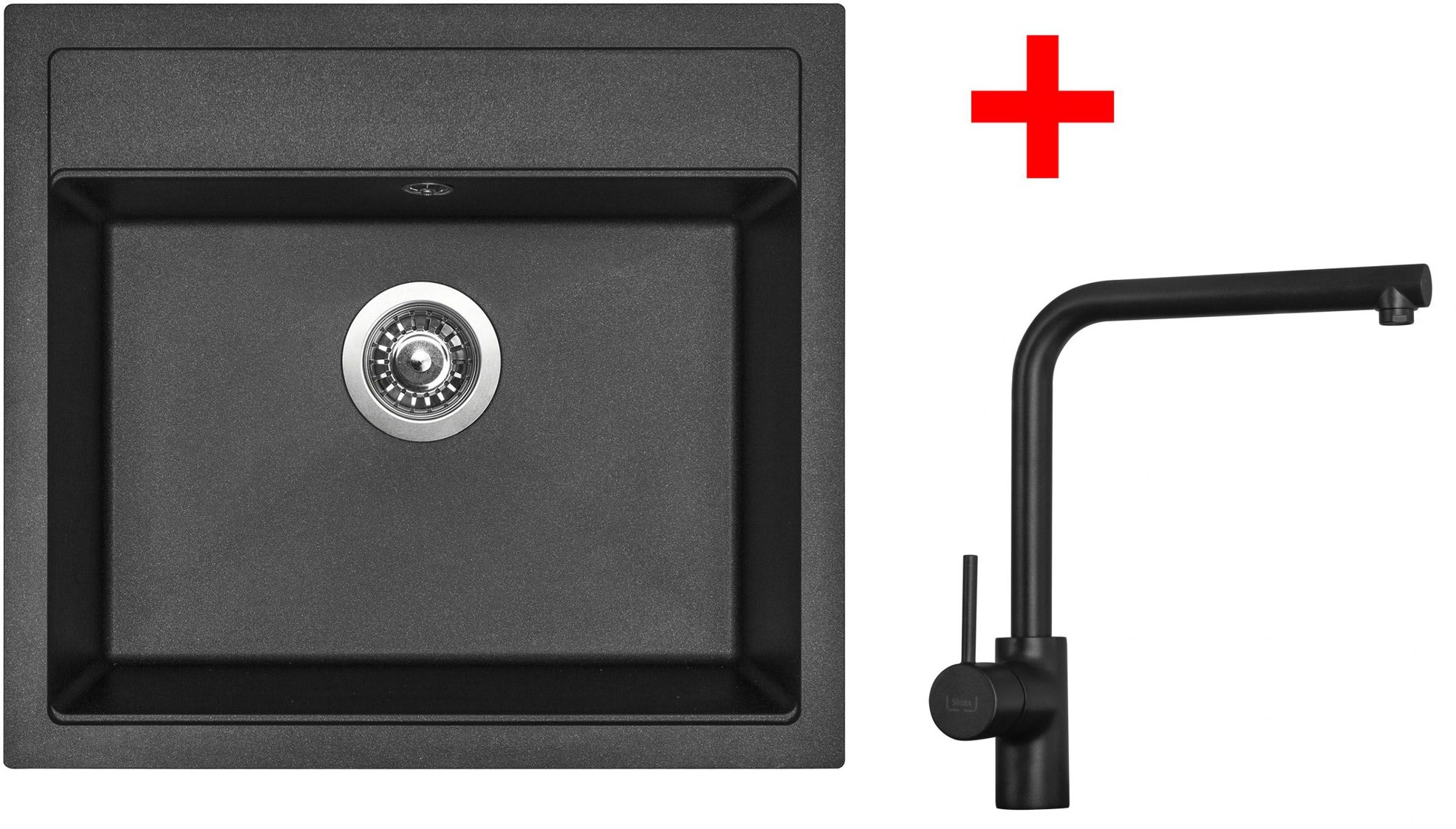 Sinks Solo 560 Metalblack + Elka čierny matný