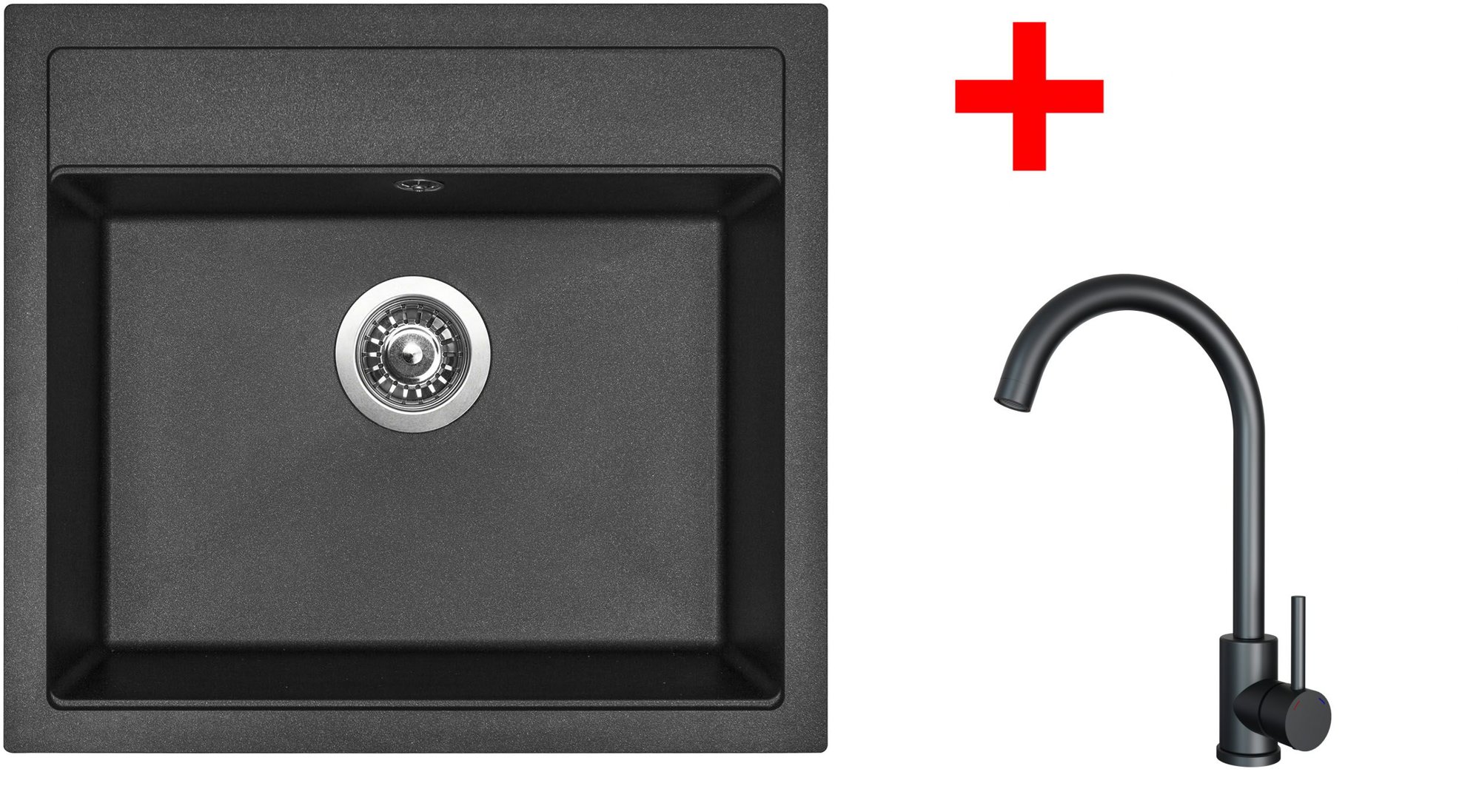 Sinks Solo 560 Metalblack + Arco čierny matný