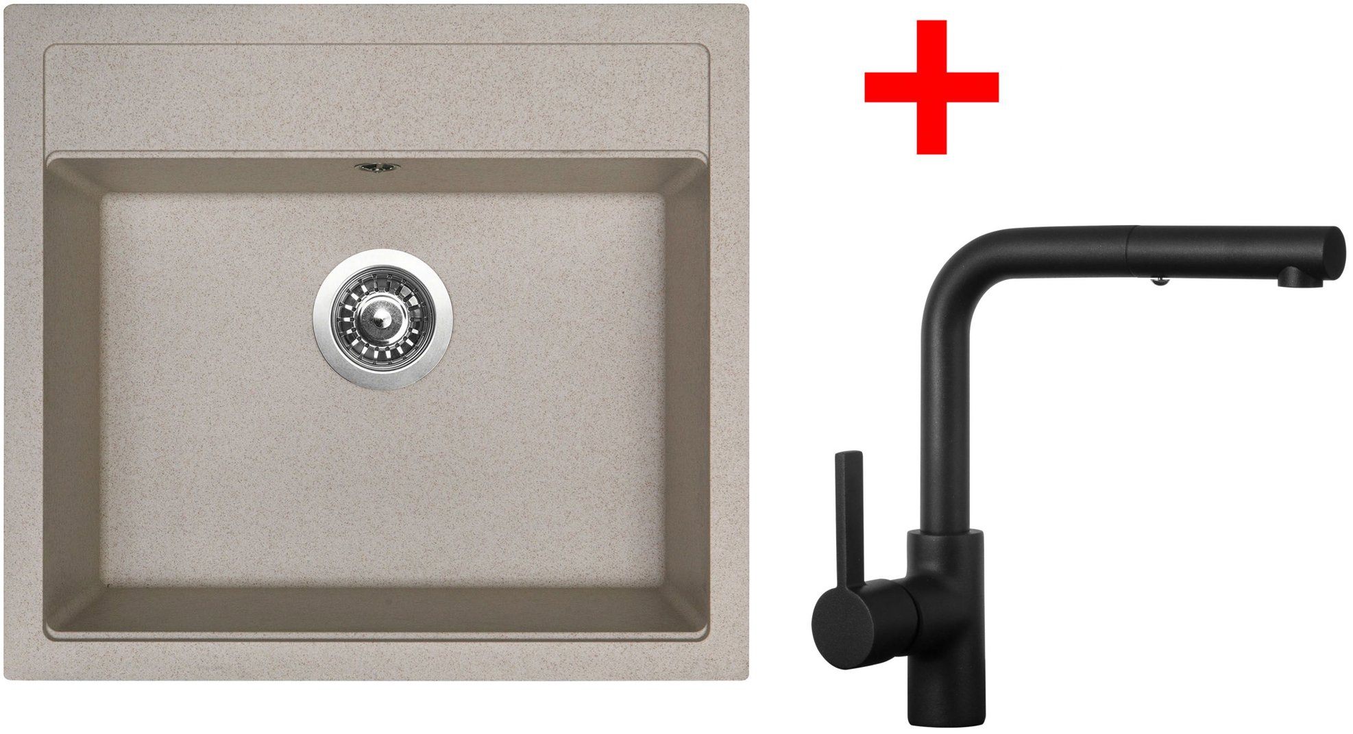 Sinks Solo 560 Avena + Enigma S čierny matný