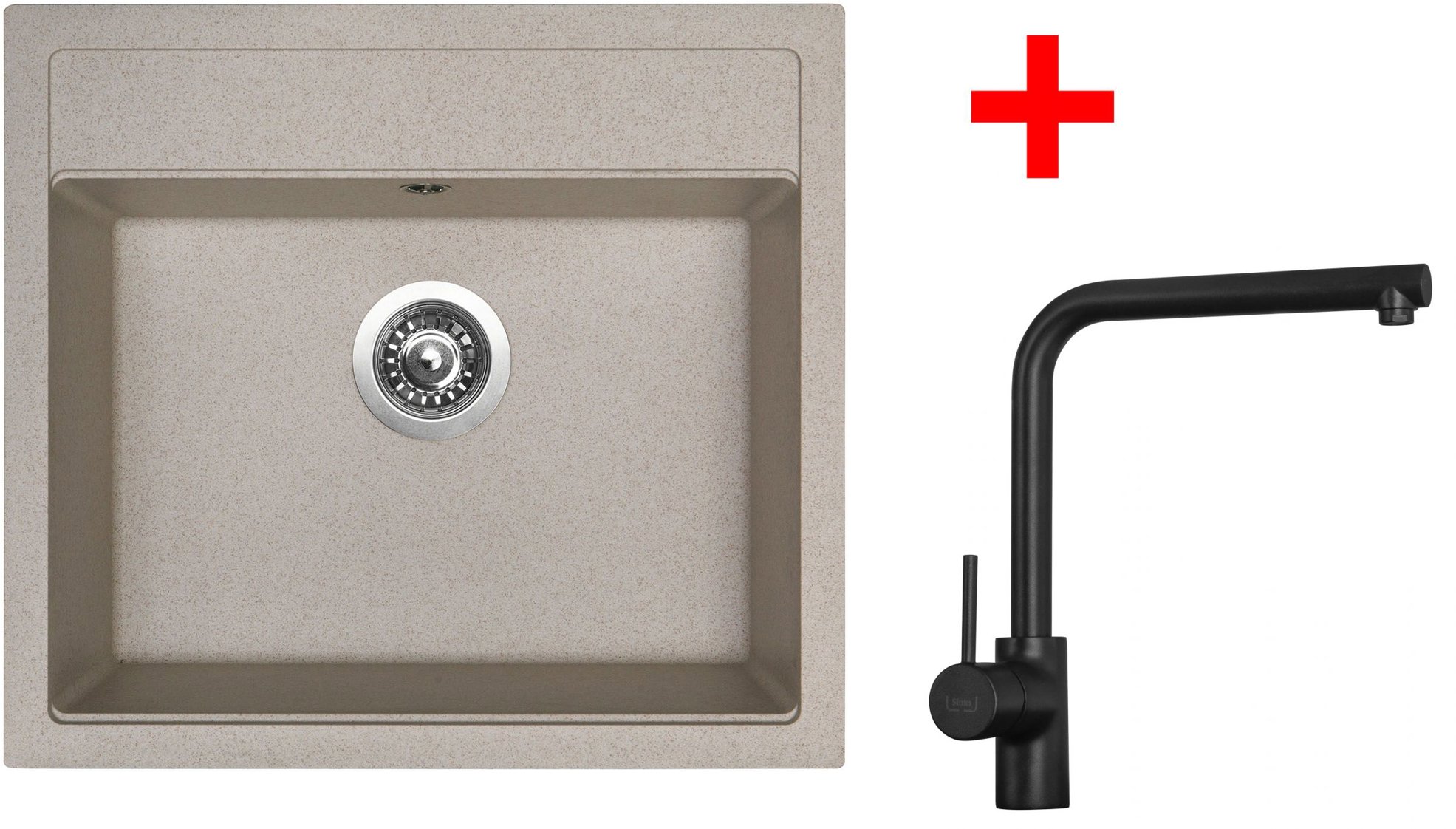 Sinks Solo 560 Avena + Elka čierny matný