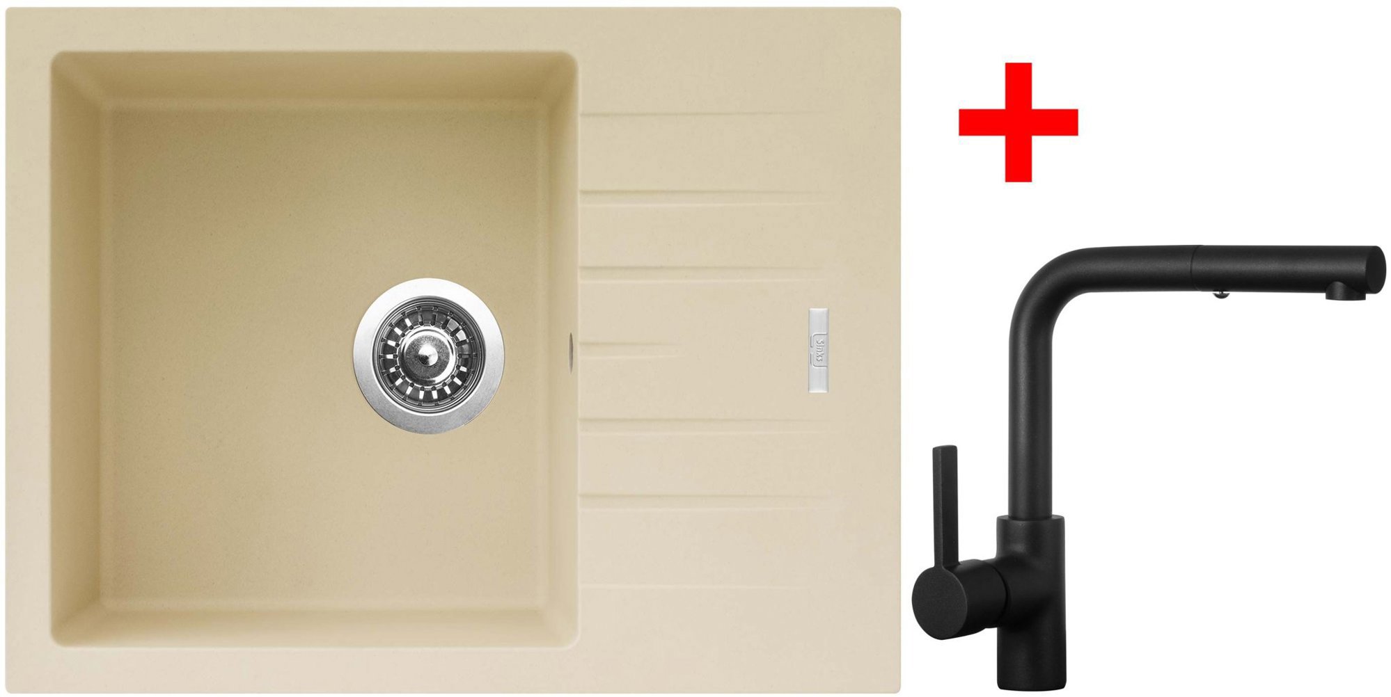 Sinks Perfecto 650 Sahara + Enigma S čierny matný