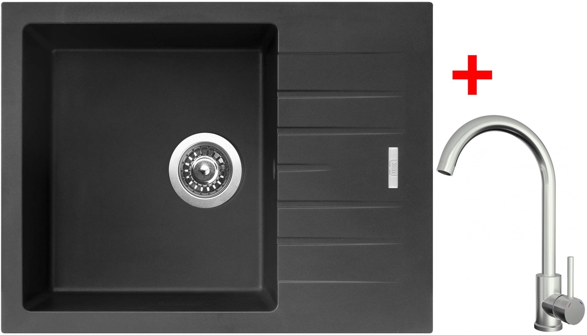 Sinks Perfecto 650 Pureblack + Arco celoantikorový