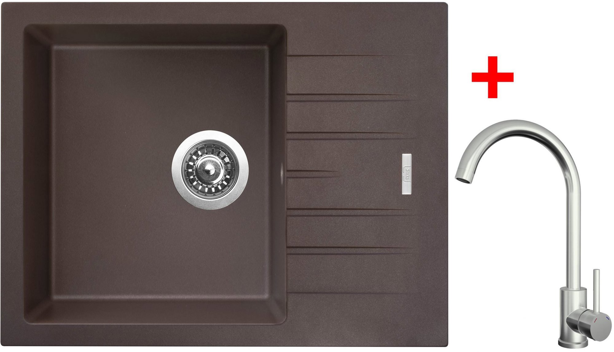 Sinks Perfecto 650 Marone + Arco celoantikorový