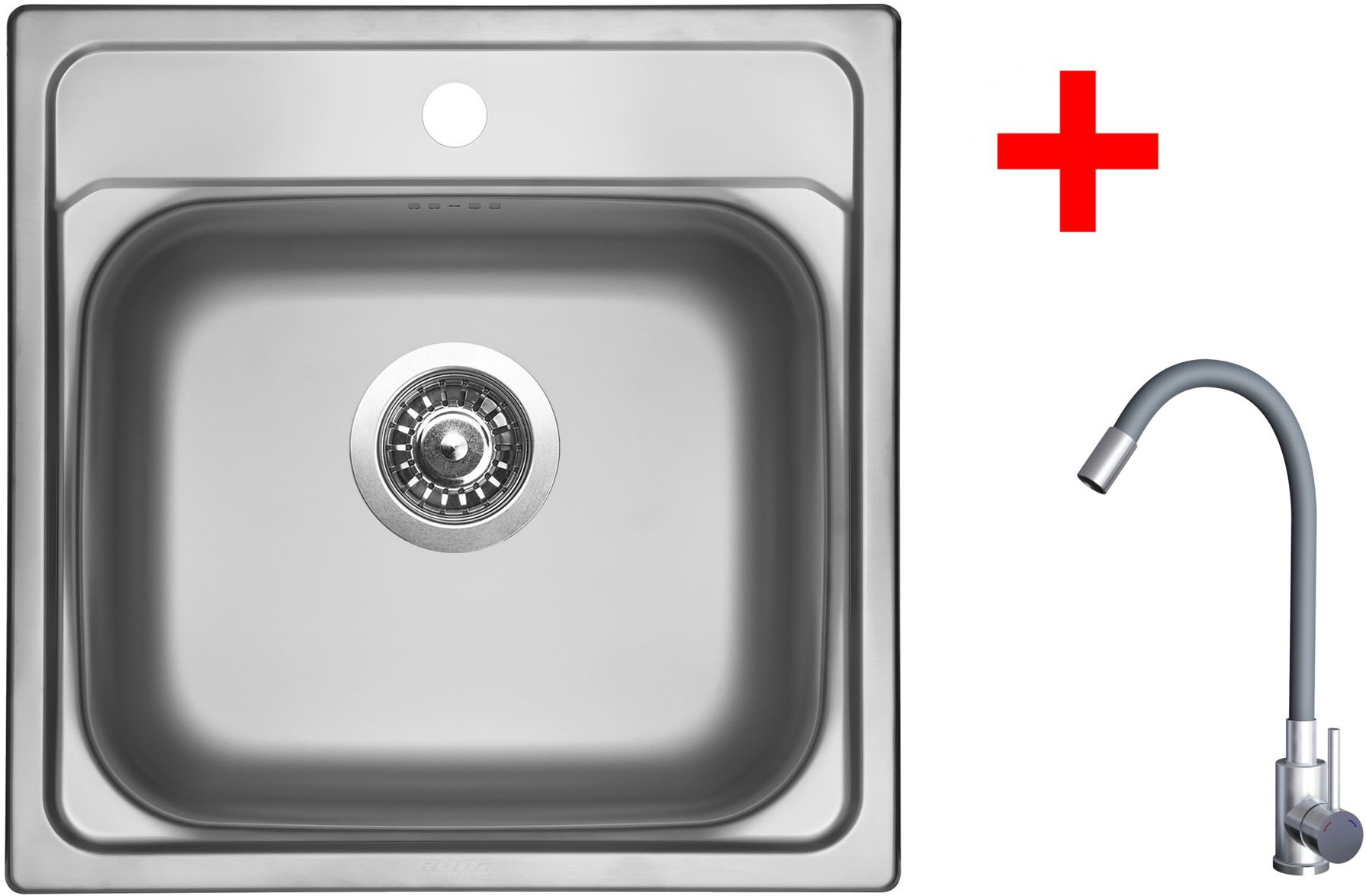 Sinks Manaus 480 + Elasta nehrdzavejúca oceľ/sivý