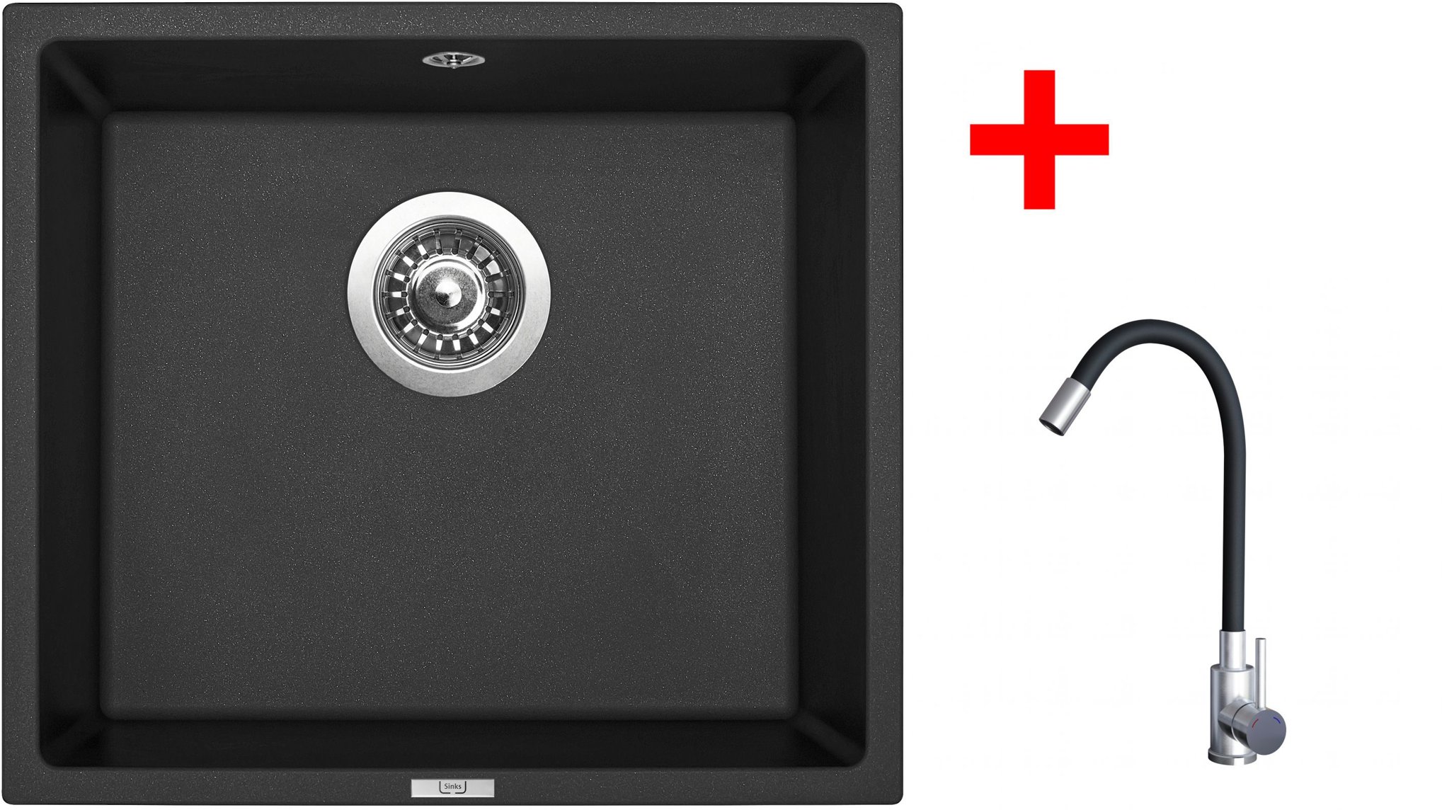 Sinks Frame 457 Granblack + Elasta nehrdzavejúca oceľ/čierny