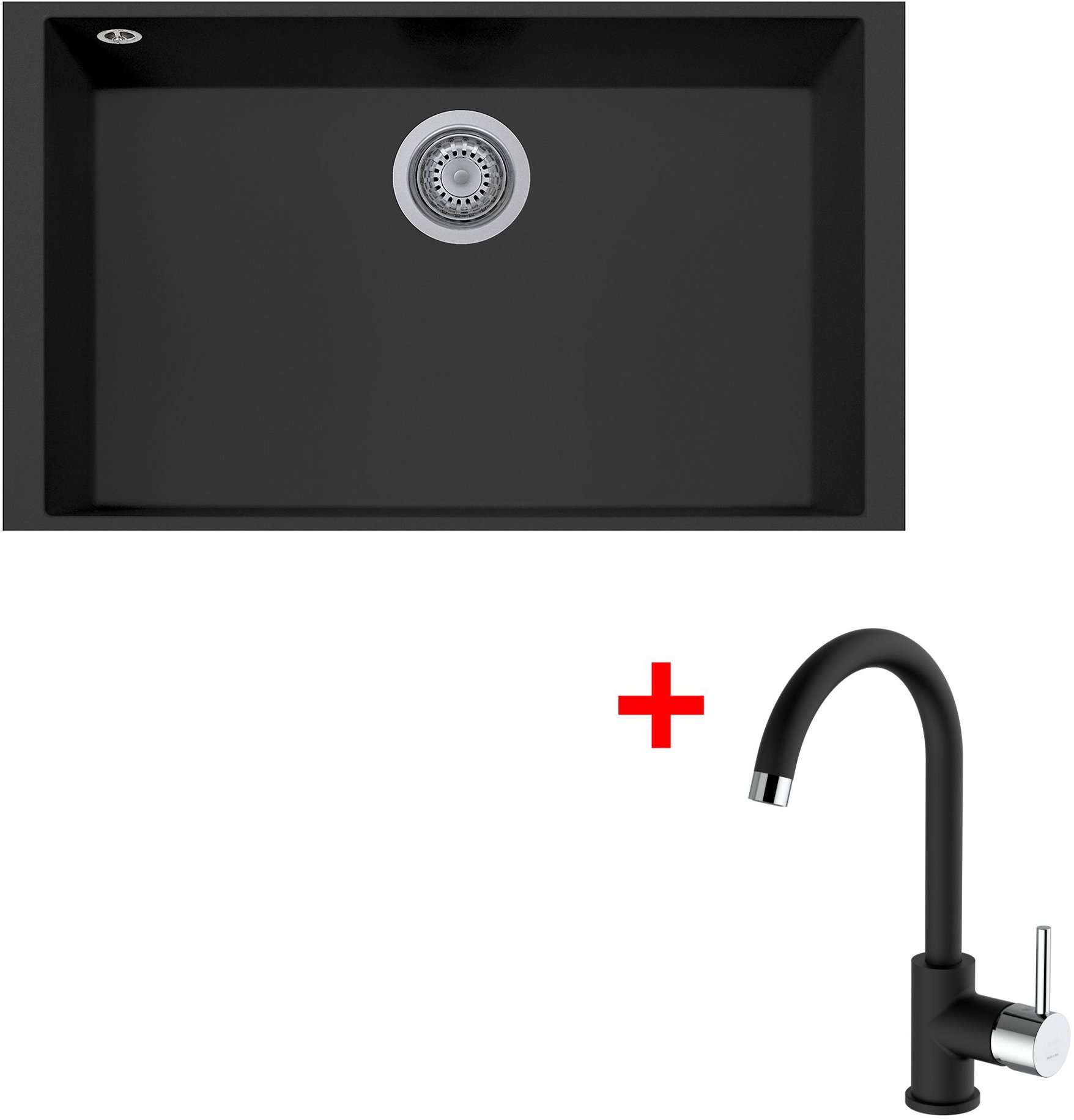 Sinks Cube 690U Nanoblack + Mix 35 Nanoblack