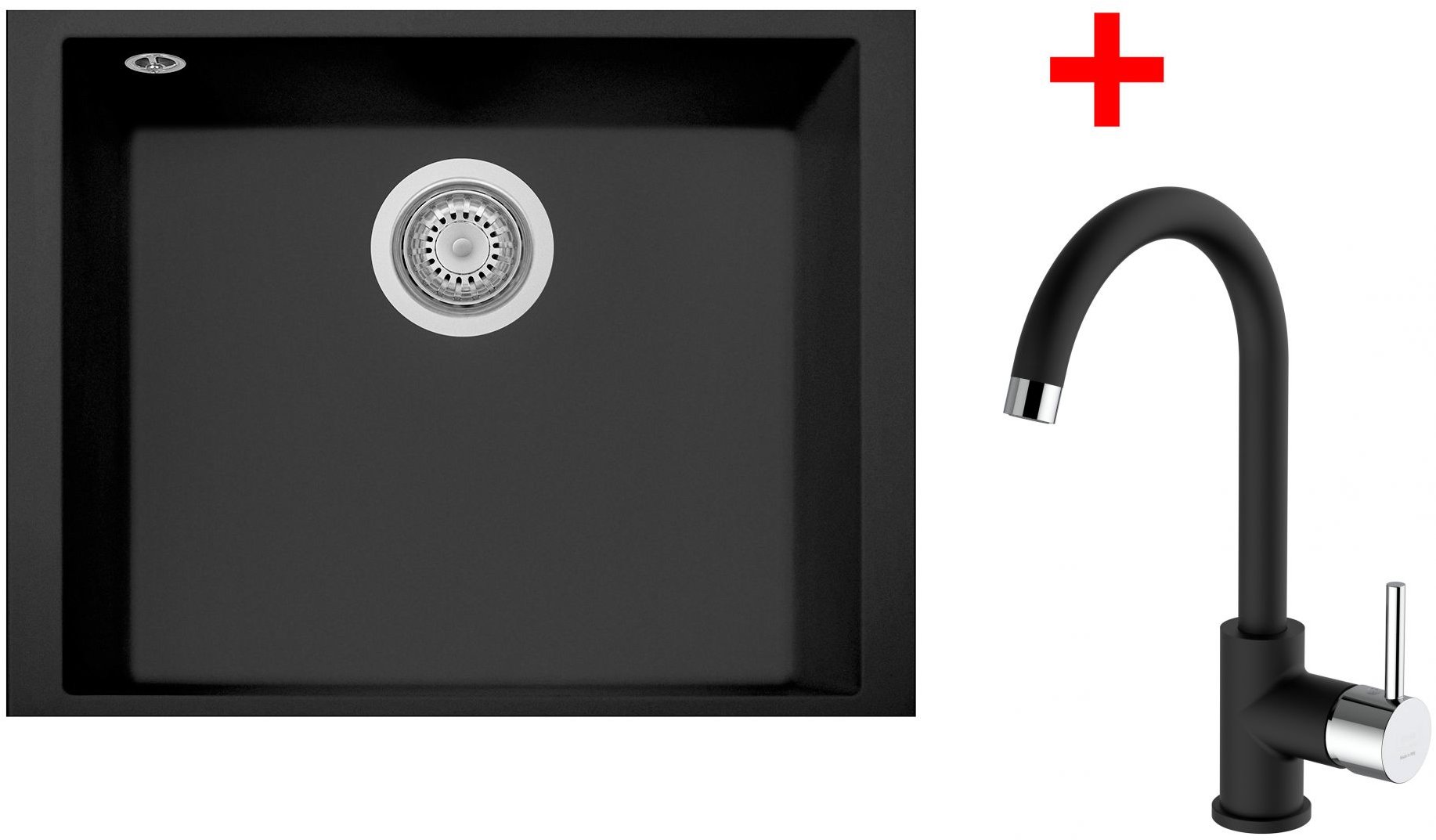 Sinks Cube 490U Nanoblack + Mix 35 Nanoblack