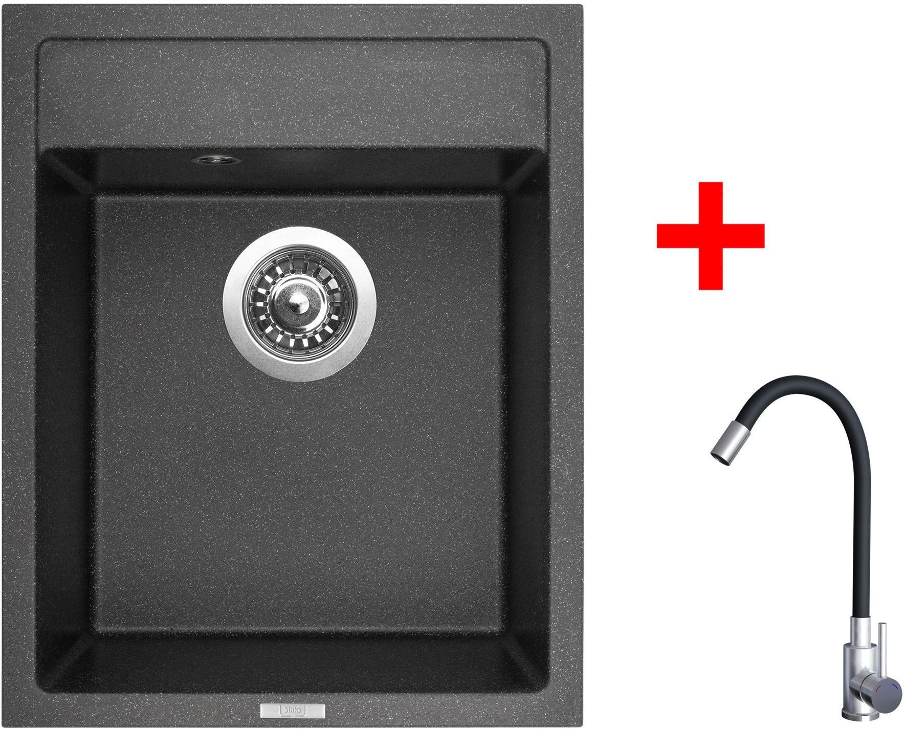 Sinks Classic 400 Granblack + Elasta nehrdzavejúca oceľ/čierny