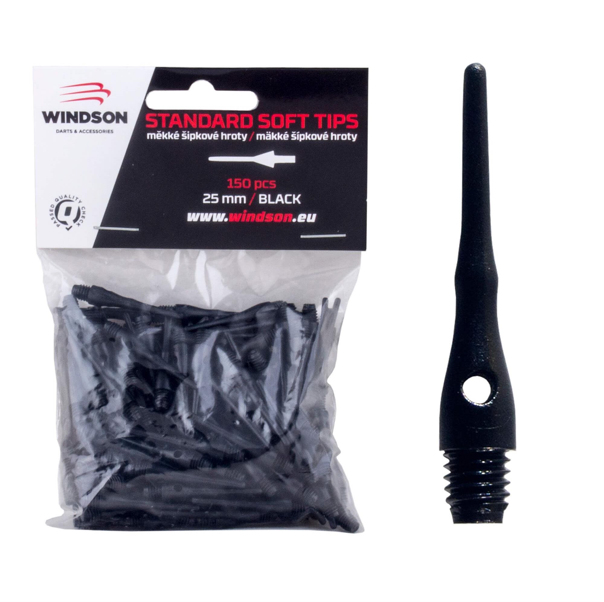 Windson TIPS 25 mm 150 ks, čierne