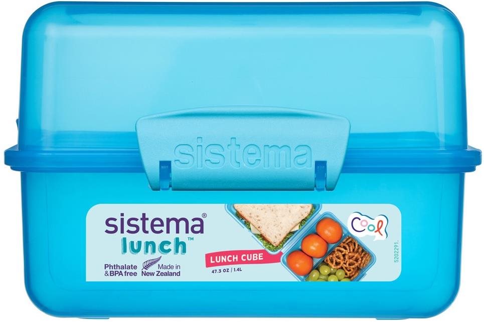 Sistema Škatuľka na obed s 2 oddielmi 1,4 l, modrá