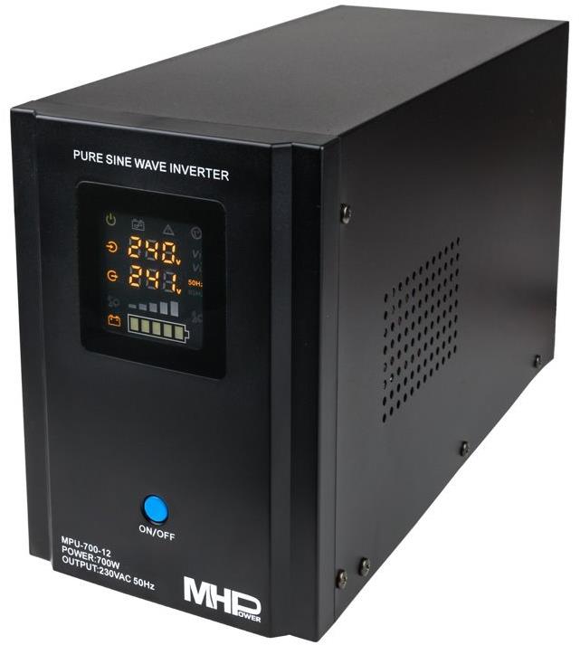 MHPower MPU-700-12, UPS, 700 W, čistý sínus, 12 V, MPU-700-12