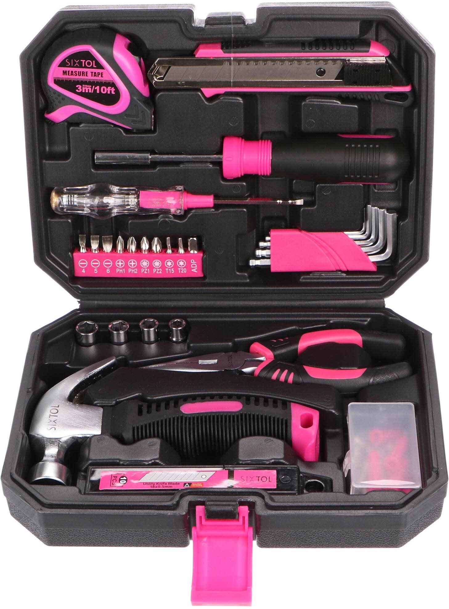 SIXTOL Sada náradia HOME PINK 66