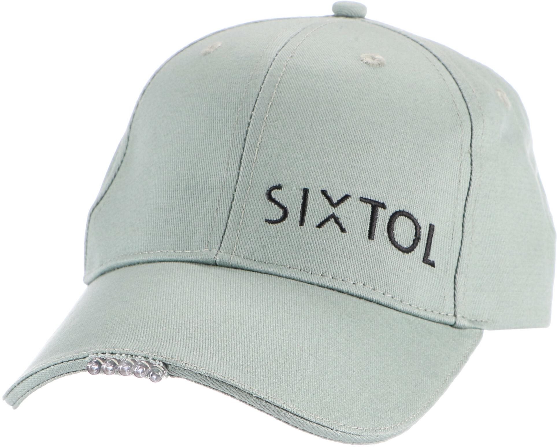 SIXTOL Šiltovka s LED svetlom B-CAP 25 lm, nabíjacie, USB, univerzálna veľkosť, zelená