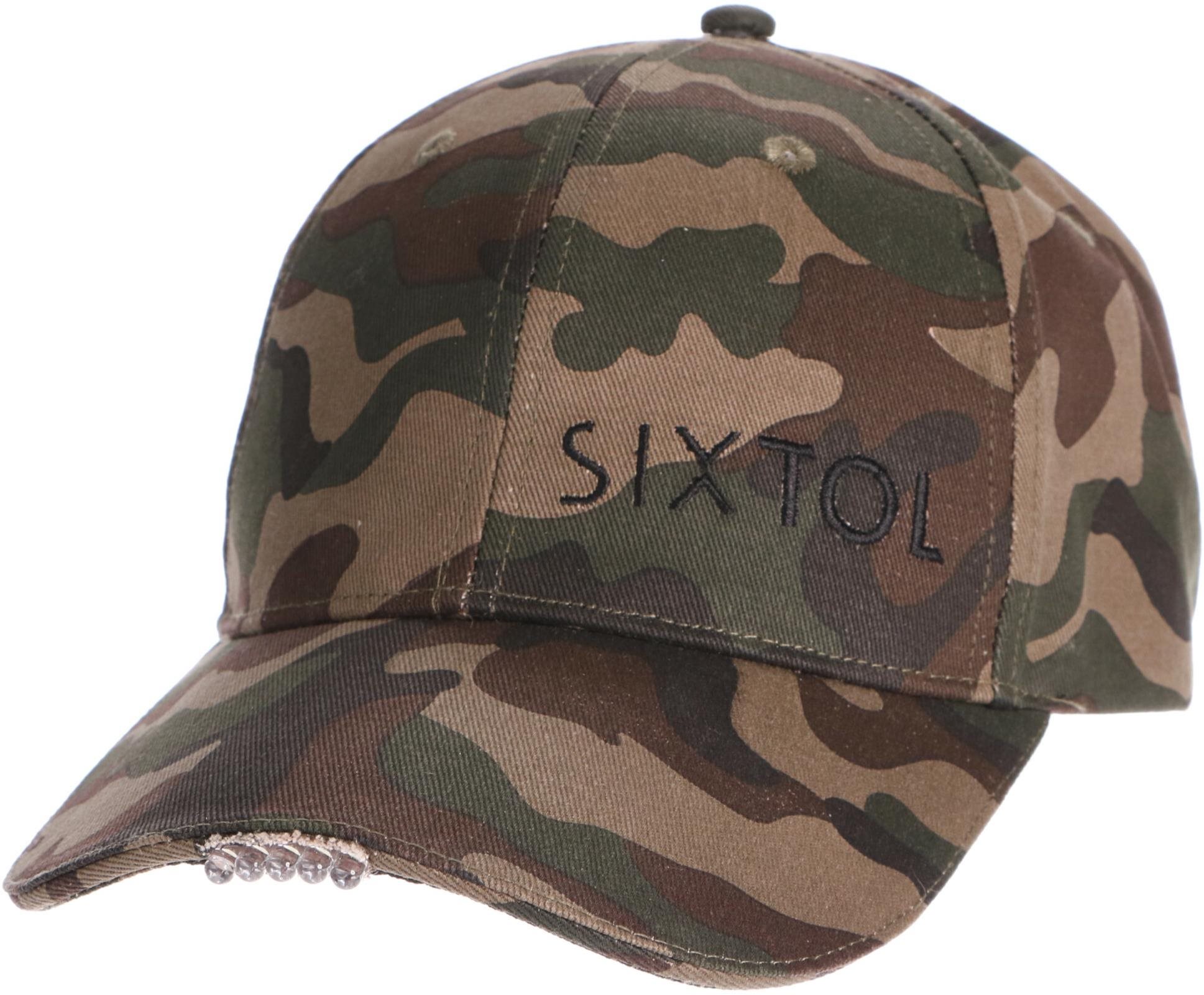 SIXTOL Šiltovka s LED svetlom B-CAP 25 lm, nabíjacia, USB, univerzálna veľkosť, maskáčová