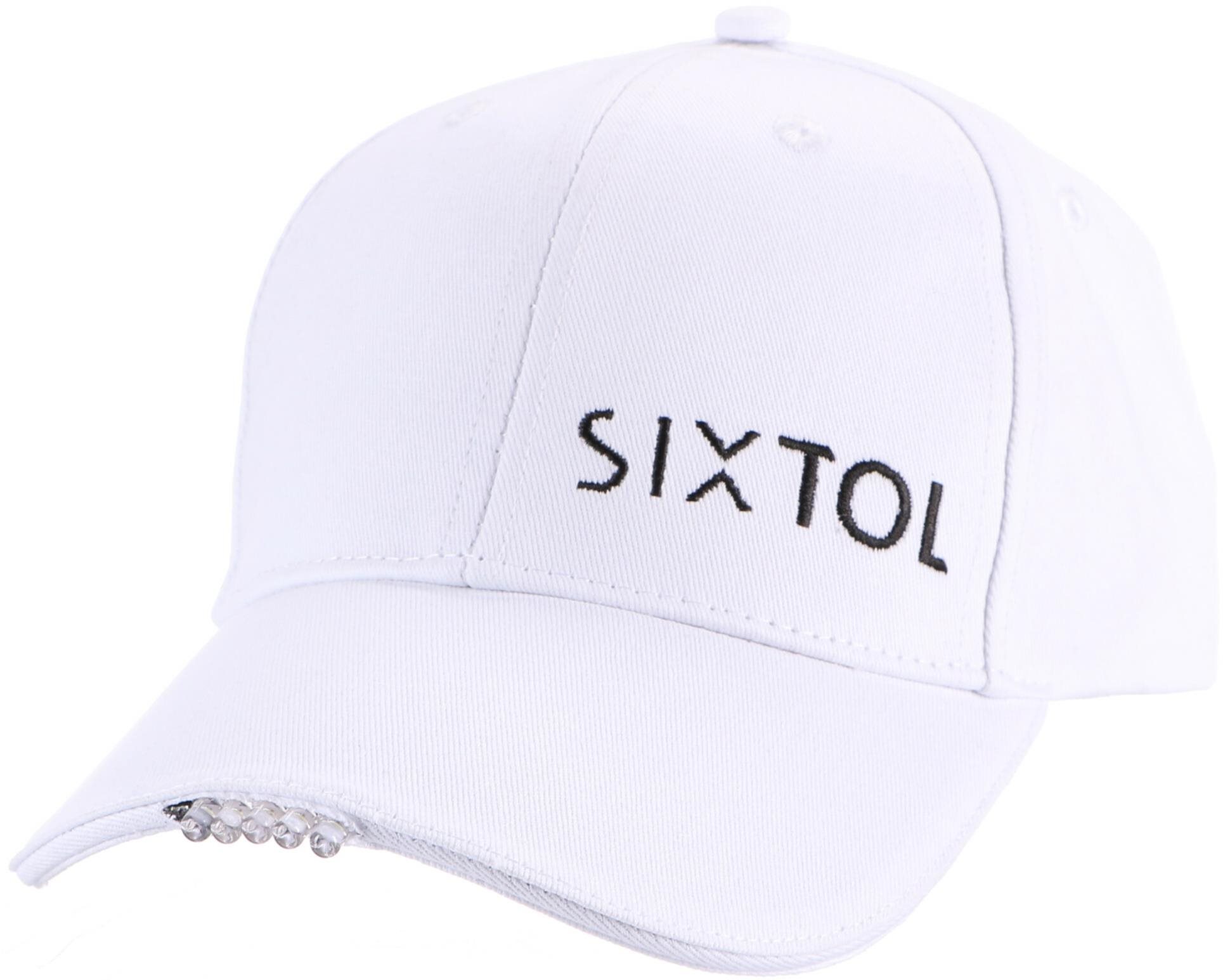 SIXTOL Šiltovka s LED svetlom B-CAP 25 lm, nabíjacia, USB, univerzálna veľkosť, biela