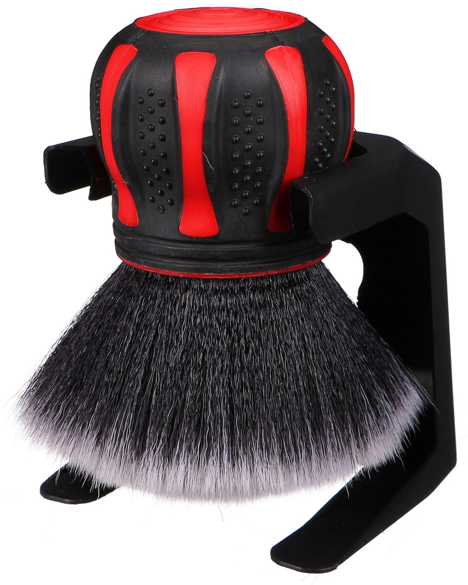 SIXTOL Veľký precízny štetec s guľovou rukoväťou a stojanom CAR DETAILING BRUSH BALL