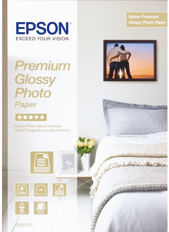 Epson Premium Glossy Photo Paper A4 15 listov