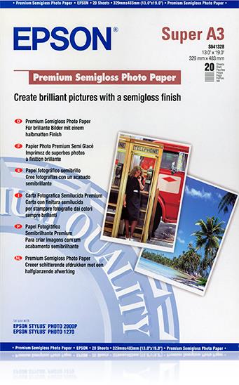Epson Fotografický papier Premium Glossy A3 – 20 listov