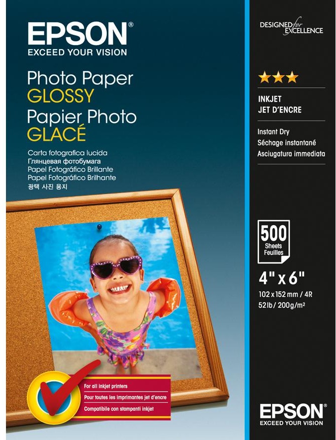 Epson Photo Paper Glossy – 10 × 15 cm – 200g/m2 – 500 listov