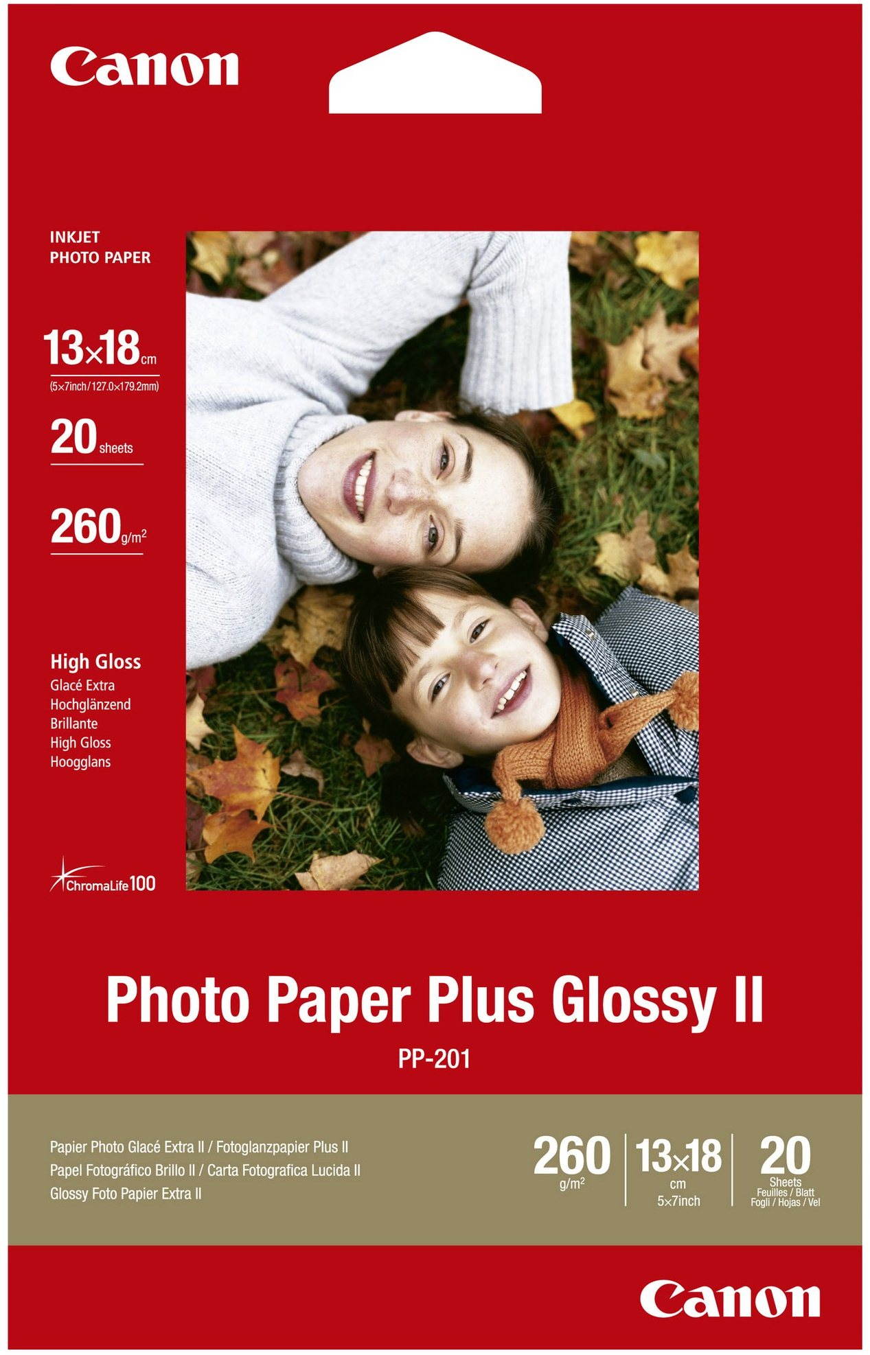 Canon papier PP-201 13 × 18 cm