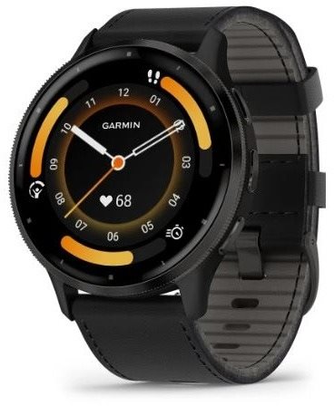 Garmin Venu 3 Slate/Black Leather Band