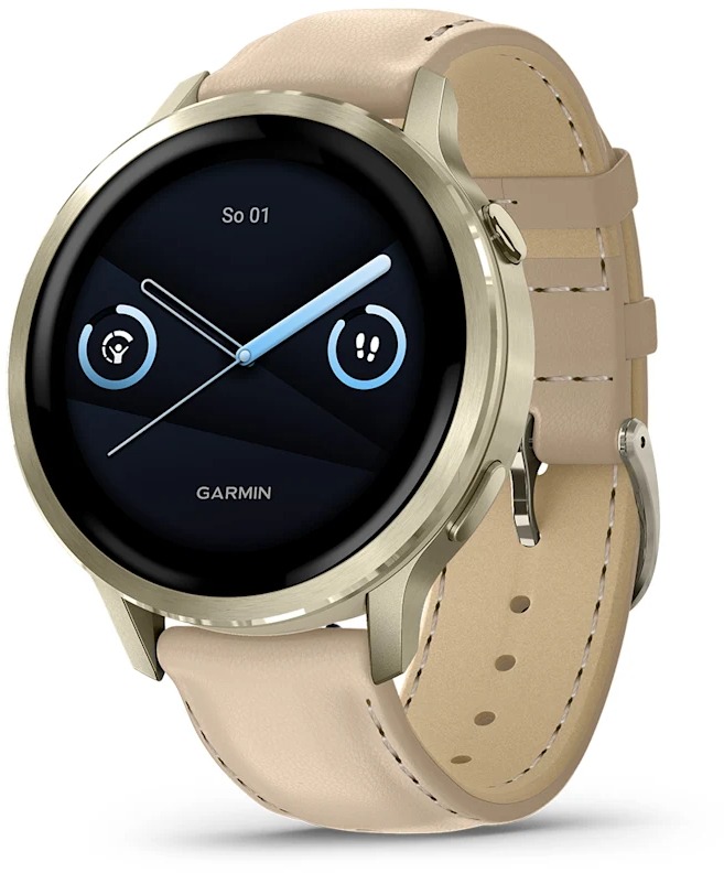 Garmin Venu 4 41mm Lunar Gold/LeatherBand