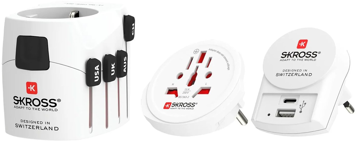 SKROSS PRO + USB AC30PD, univerzálny, uzemnený
