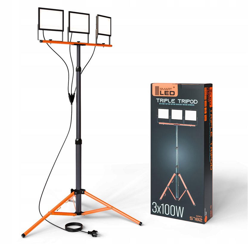 SMART LED reflektor so stojanom 3× 100 W/33000 lm/IP65