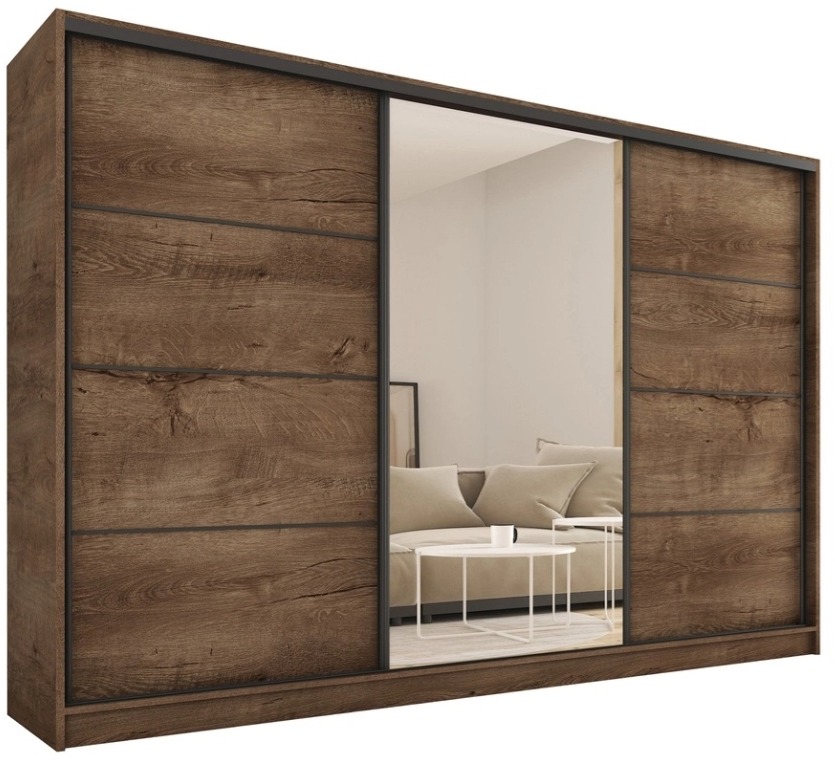 Nejlevnější nábytek Harazia 280 so zrkadlom, dub lefkas