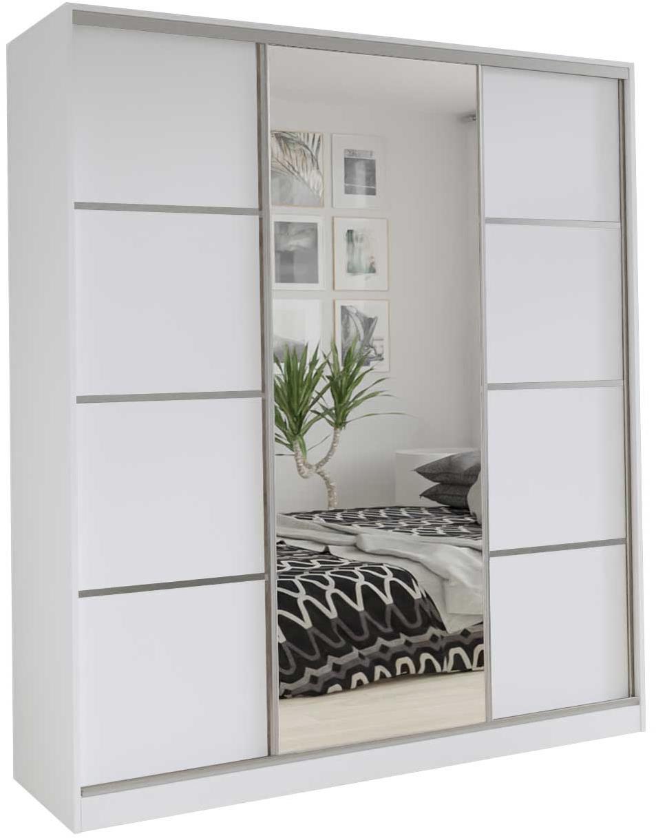 Nejlevnější nábytek Litolaris 180 so zrkadlom – biely mat