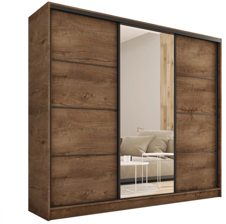 Nejlevnější nábytek Harazia 200 so zrkadlom – dub lefkas