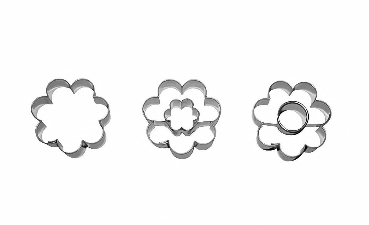 SMOLÍK KVET Súprava 3 ks 795 39 × 39 mm 2 ks so stredom, pocínované