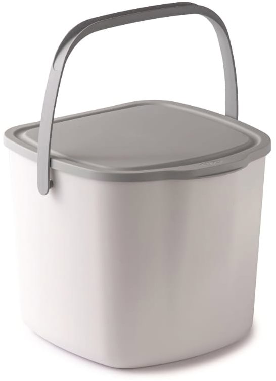 SNIPS Kôš na bioodpad 3 l biely + svetlo sivé veko