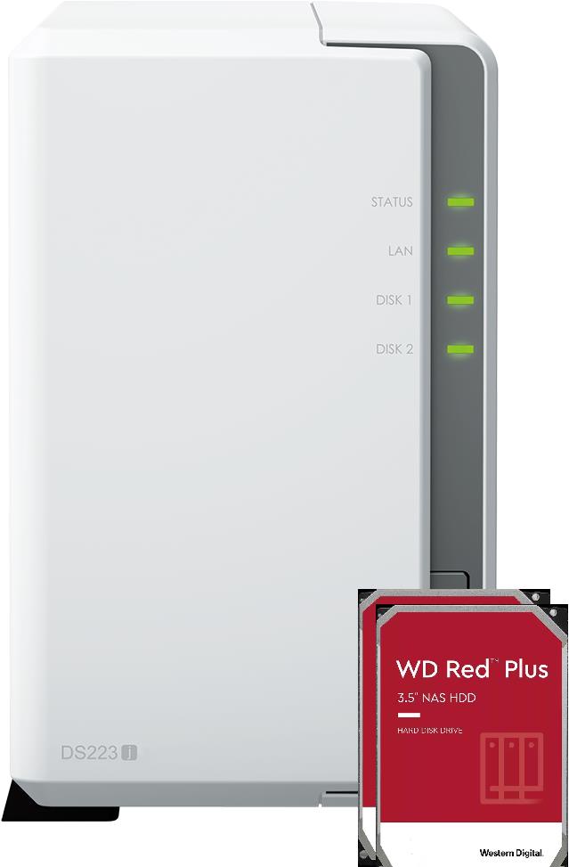 Synology DS223j 2 × 4 TB RED Plus (8 TB)