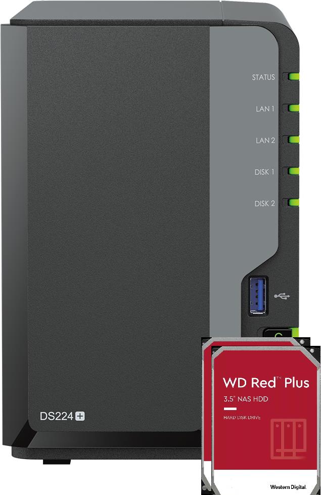Synology DS224+ 2× 4 TB RED Plus